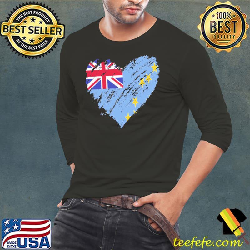 Original tuvalu Heart Flag Vintage Shirt