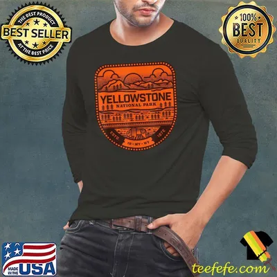 Original Yellowstone National Park Vintage Retro Park Logo T-Shirt