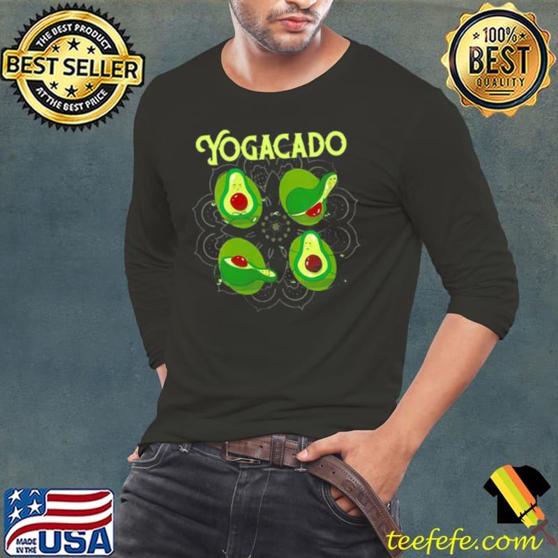 Original Yogacado Meditation Yoga Poses Namaste Yoga Shirt