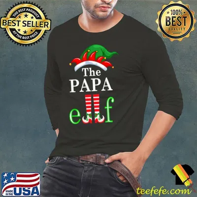 Papa Elf Family Matching Group Christmas Pajama T Shirt