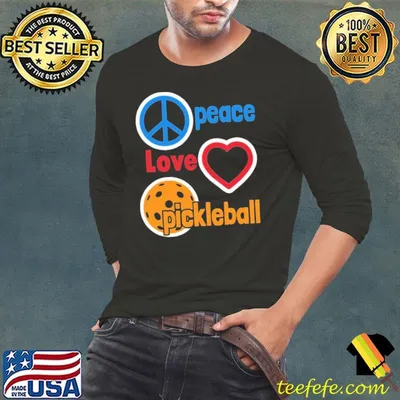 Peace Love Pickleball Player Paddleball Shirt