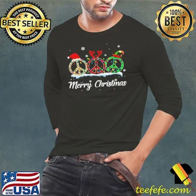 Peace merry christmas shirt