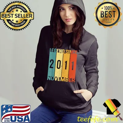 Premium 10th Birthday Shirt for Men Legends Since November 2011 T Shirt