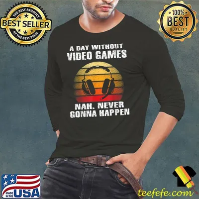 Premium a Day Without Video Games Boys Teens Kids Gamer Funny Gaming T-Shirt
