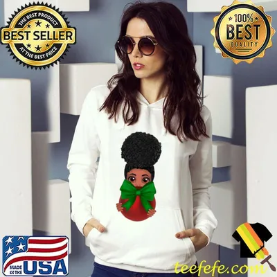Premium african Black Girl Merry Christmas Shirt