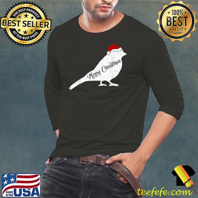 Premium bullfinch Bird Lover Xmas Santa Hat Bullfinch Christmas T-Shirt Long Sleeve Tee Premium bullfinch Bird Lover Xmas Santa Hat Bullfinch Christmas T-Shirt Long Sleeve Tee