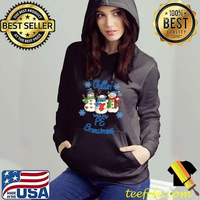 Premium Chillin' With My PE Snowmies Pajamas PE elf Christmas costum T-Shirt
