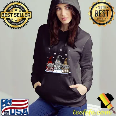 Premium Christmas Faith Love Hope Gnome snow funny xmas custome T Shirt