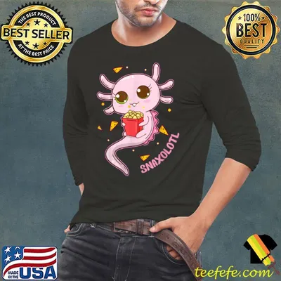 Premium Cute Axolotl Lover Snaxolotl Kawaii Axolotl Food Sweets T Shirt