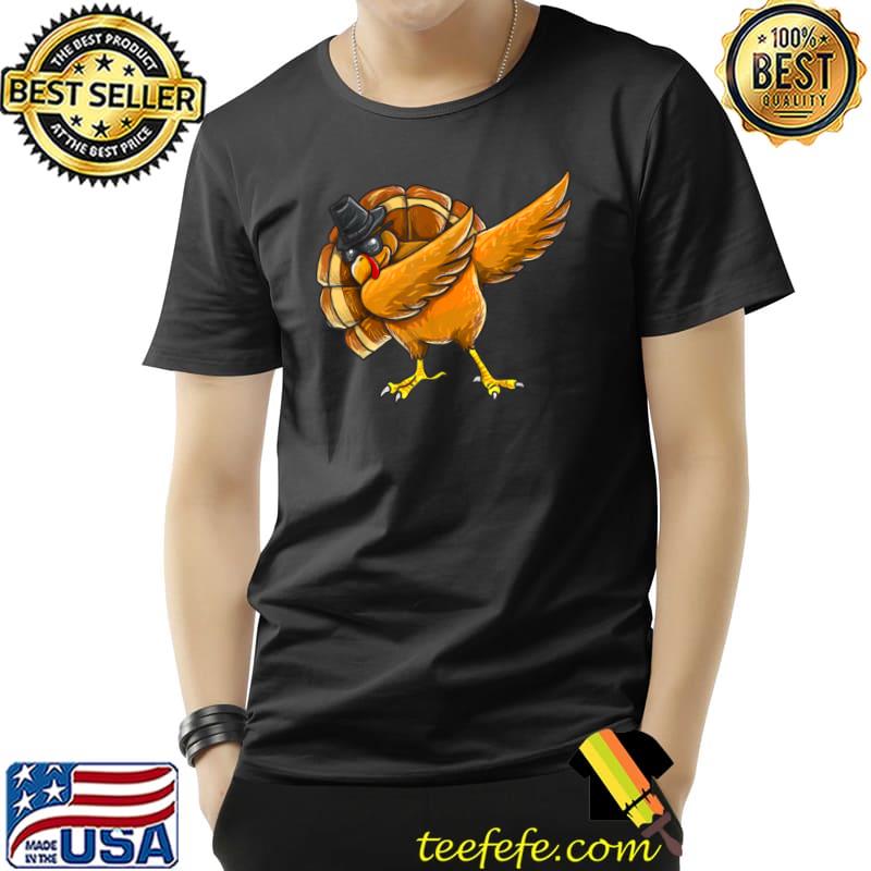 Premium Dabbing Turkey Shirt Thanksgiving Boys Kids Men Turkey Day T Shirt Unisex Premium Dabbing Turkey Shirt Thanksgiving Boys Kids Men Turkey Day T Shirt Unisex