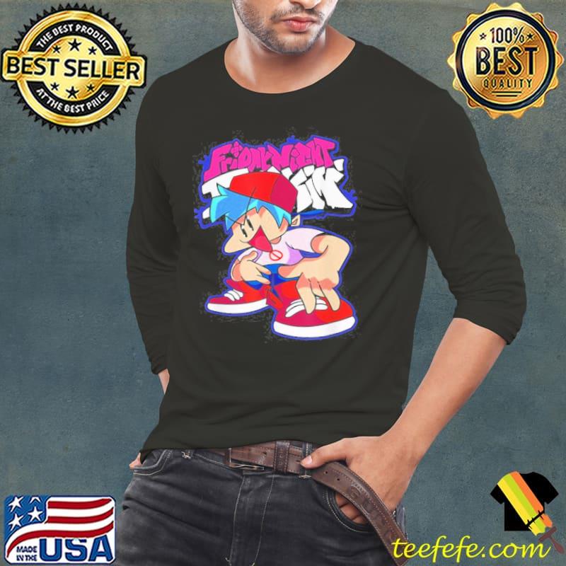 Premium Friday Night Funkin Boyfriend Art Shirt Long Sleeve Tee Premium Friday Night Funkin Boyfriend Art Shirt Long Sleeve Tee