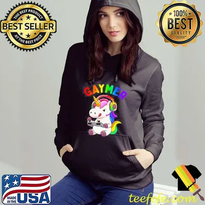 Premium Gaymer Gay Pride Flag LGBT Gamer LGBTQ Gaming Unicorn Shirt