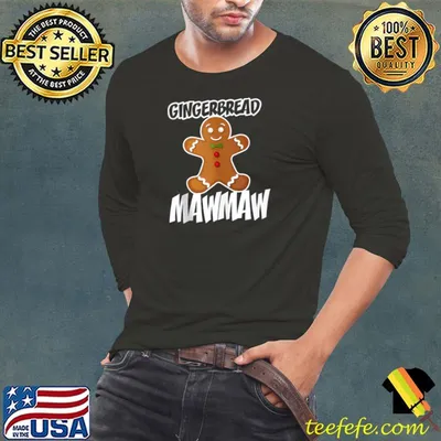 Premium gingerbread Maw Maw Christmas Stocking Stuffer T-Shirt