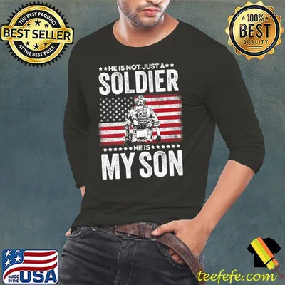 Premium He Is Not Just A Soldier He Is My Son Military Mom Premium T-Shirt