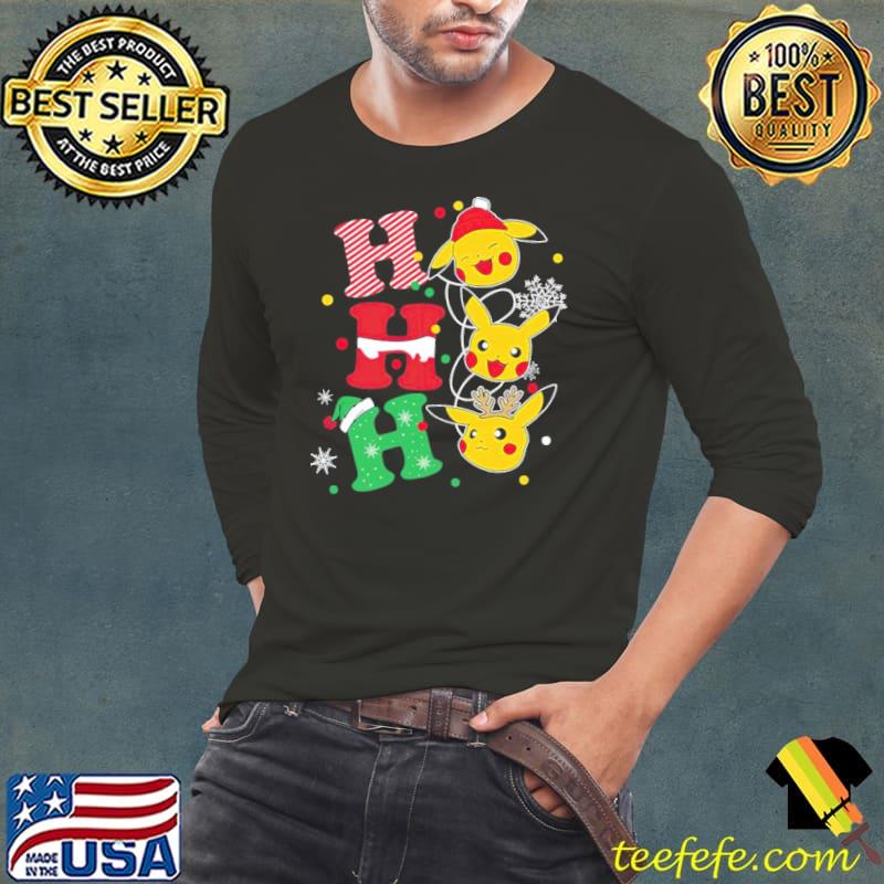 Premium Ho Ho Ho Pokemon Christmas Pikachu Unisex Sweat Long Sleeve Tee Premium Ho Ho Ho Pokemon Christmas Pikachu Unisex Sweat Long Sleeve Tee