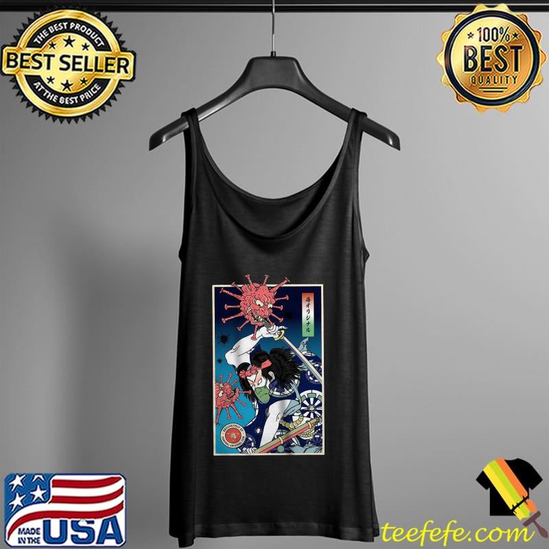 Premium Hot Samurai And Coronavirus Shirt Tank Top Premium Hot Samurai And Coronavirus Shirt Tank Top