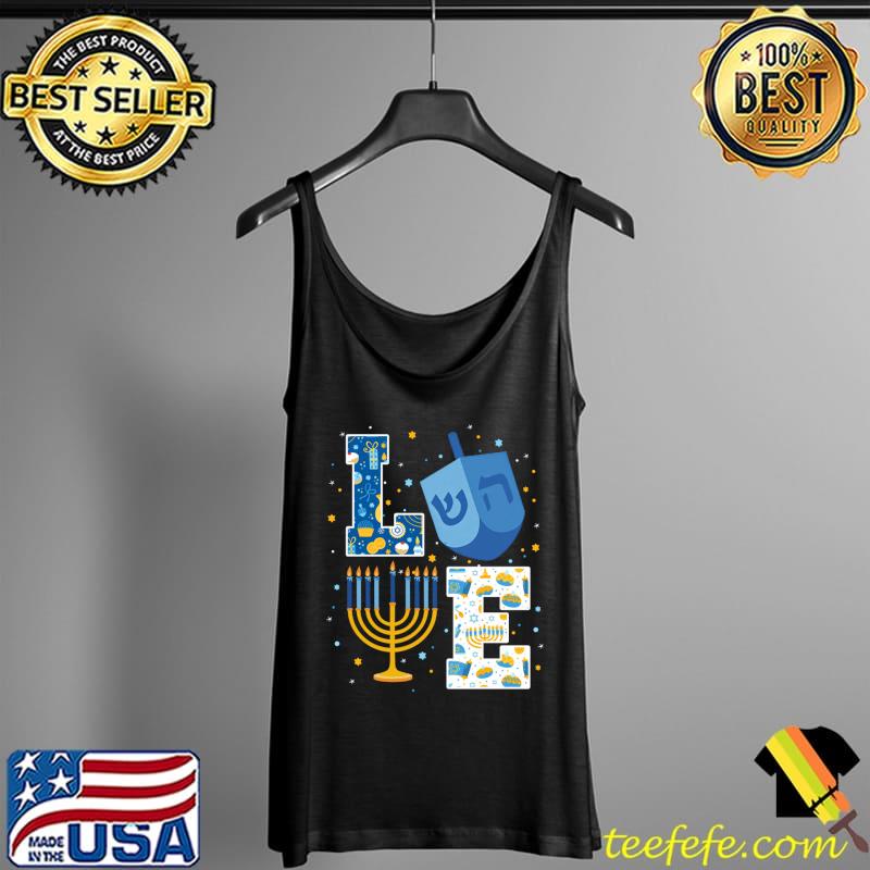 Premium lOVE Cute Hanukkah Decorations Dreidel Menorah Chanukah T-s Tank Top Premium lOVE Cute Hanukkah Decorations Dreidel Menorah Chanukah T-s Tank Top