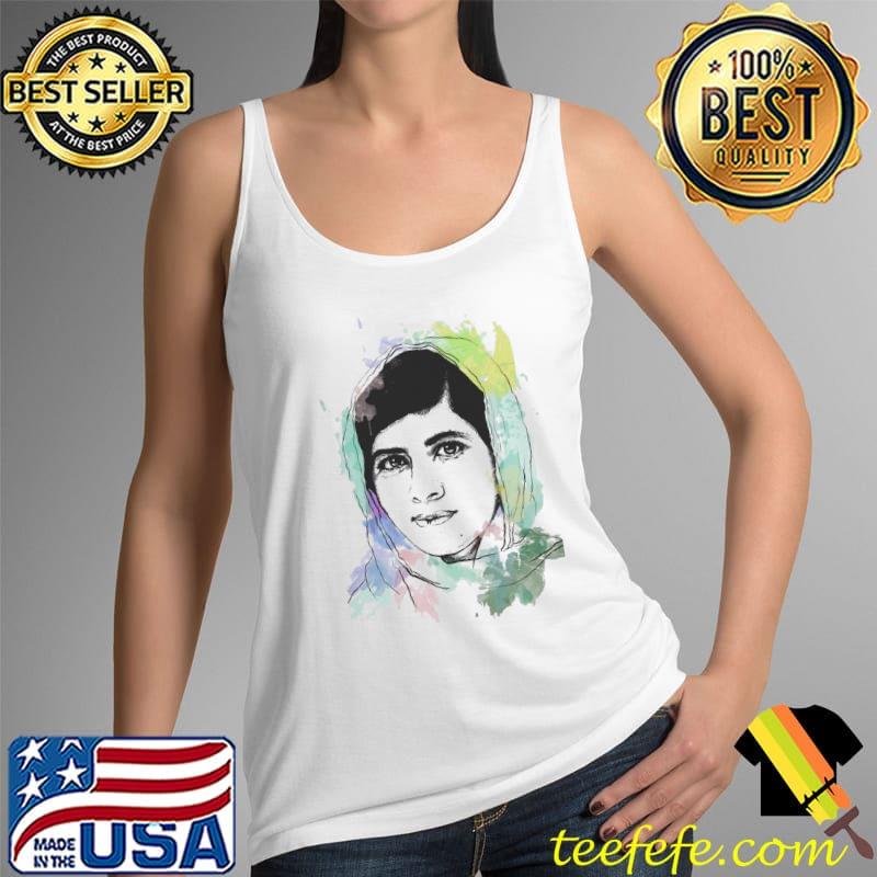 Premium malala Yousafzai Watercolor Shirt Tank Top Premium malala Yousafzai Watercolor Shirt Tank Top