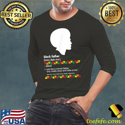 Premium mens Black Dad Shirt Appreciation African American Father T-Shirt