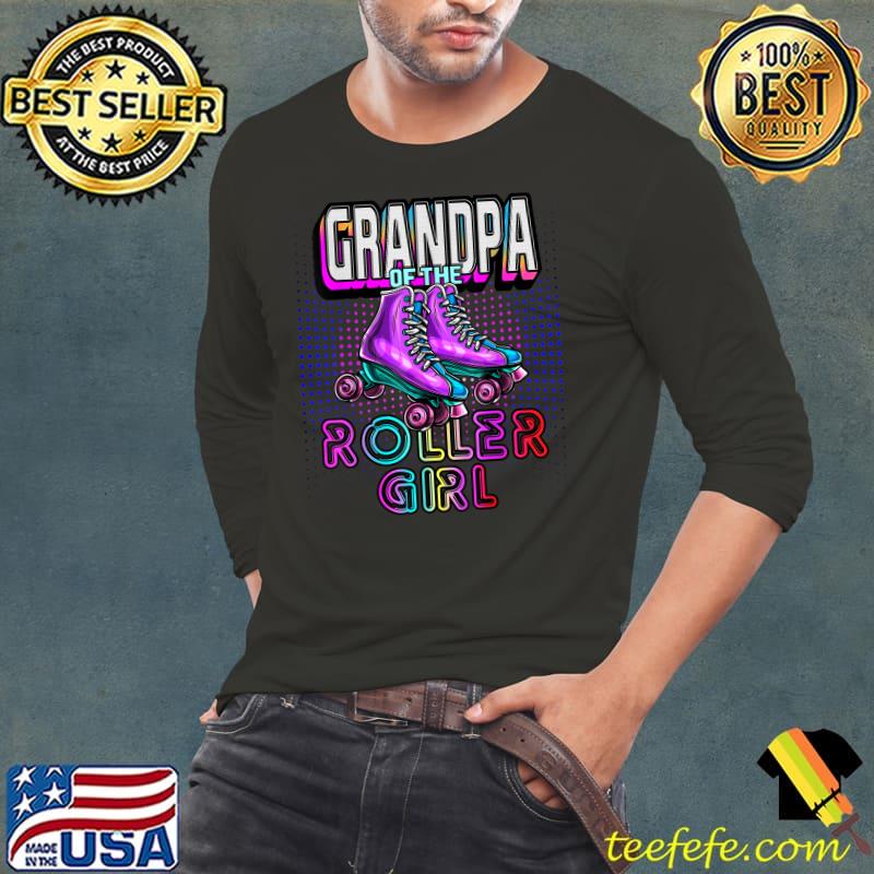 Premium Mens Grandpa Roller Girl Roller Skating Birthday Matching Family T-Shirt