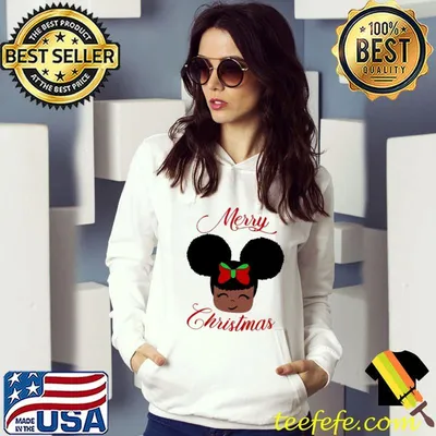 Premium merry Christmas African Black Girl Cute Shirt