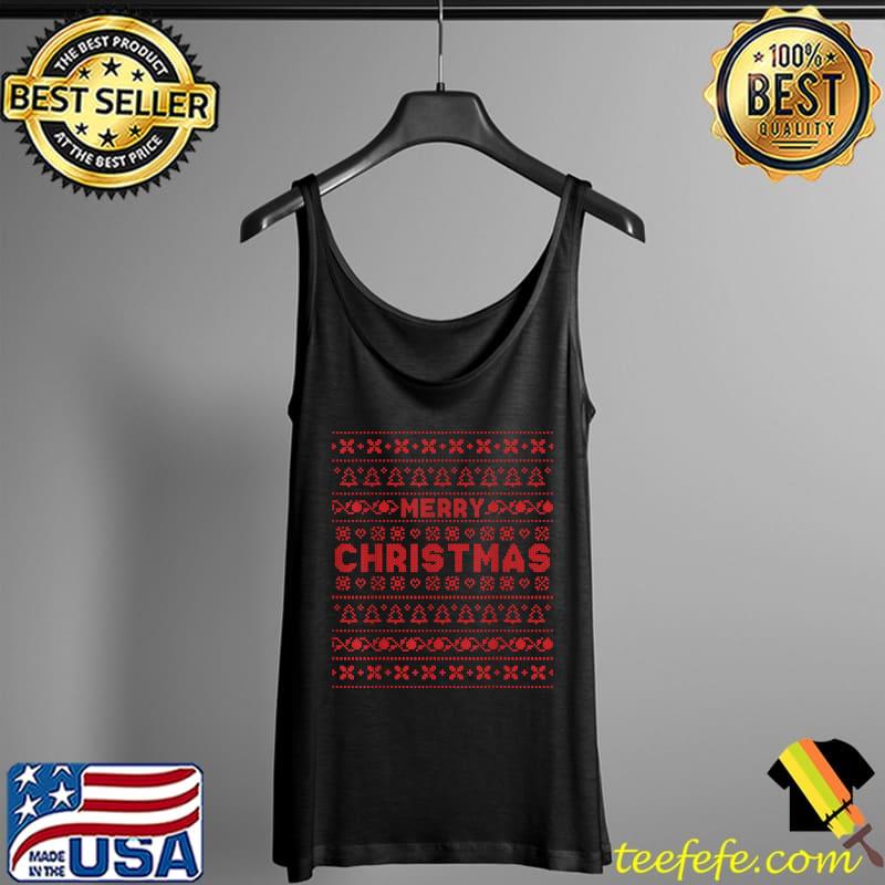 Premium Merry Christmas Xmas Pattern Christmas Pajama T-Shirt Tank Top Premium Merry Christmas Xmas Pattern Christmas Pajama T-Shirt Tank Top