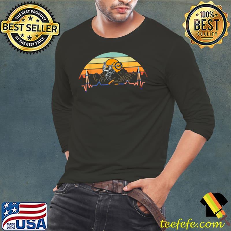 Premium Motocross Vintage Dirt Bike Retro Mountain T-Shirt Long Sleeve Tee Premium Motocross Vintage Dirt Bike Retro Mountain T-Shirt Long Sleeve Tee