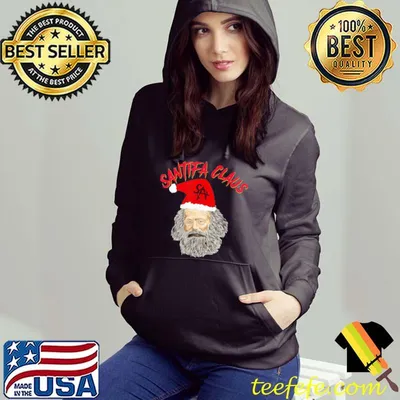 Premium T-Shirt Santifa Claus Christmas Education Funny Anti Liberal Biden