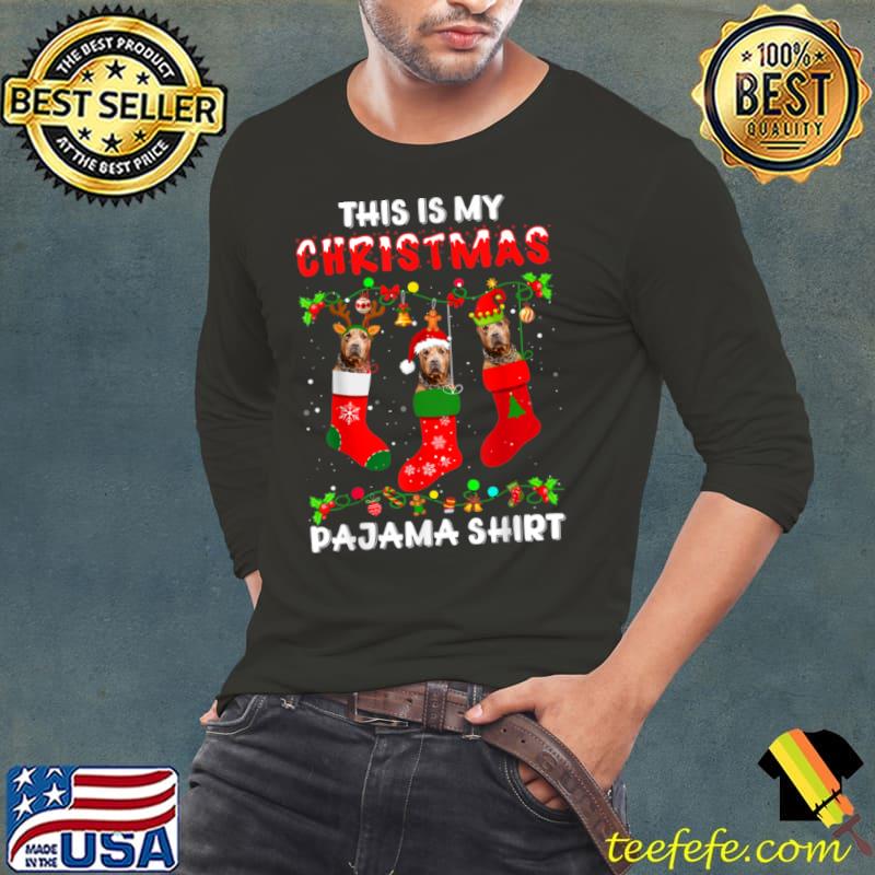 Premium This Is My Christmas Pajama Pitbull Dog Lover T Shirt Long Sleeve Tee Premium This Is My Christmas Pajama Pitbull Dog Lover T Shirt Long Sleeve Tee