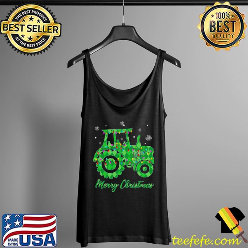 Premium Tractor Lights Merry Christmas 2021 Tank Top Premium Tractor Lights Merry Christmas 2021 Tank Top