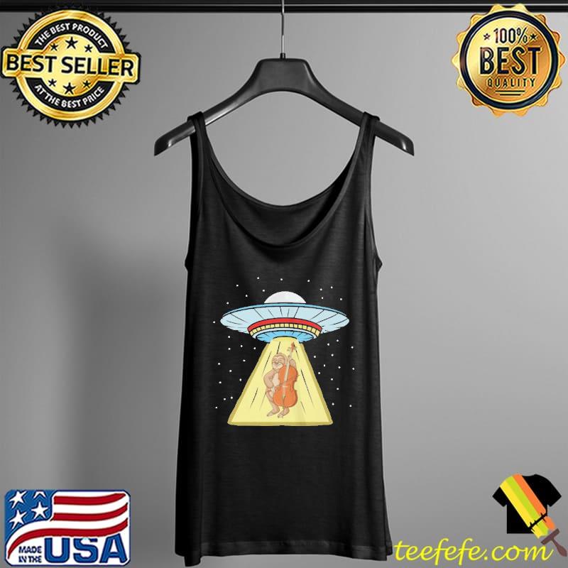 Premium Ufo abduction sloth musician cellist Tank Top Premium Ufo abduction sloth musician cellist Tank Top