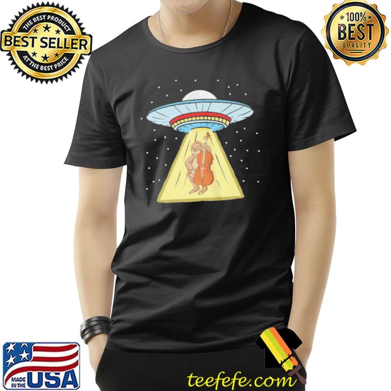 Premium Ufo abduction sloth musician cellist Unisex Premium Ufo abduction sloth musician cellist Unisex