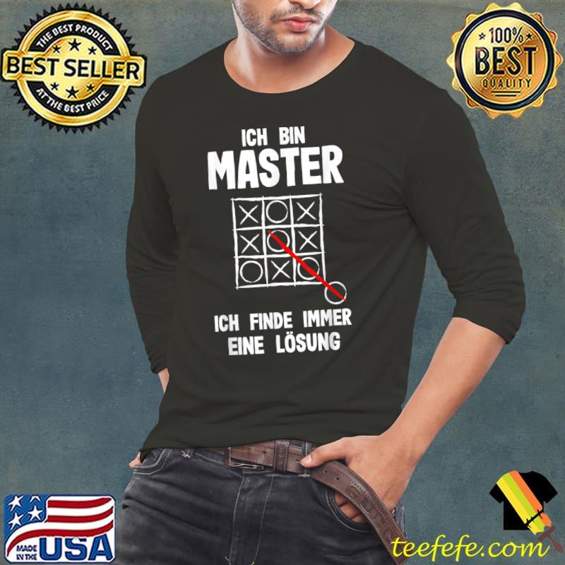 Premium University Ich Bin Master Ich Find Always Eine Solution Uni T-Shirt Long Sleeve Tee Premium University Ich Bin Master Ich Find Always Eine Solution Uni T-Shirt Long Sleeve Tee