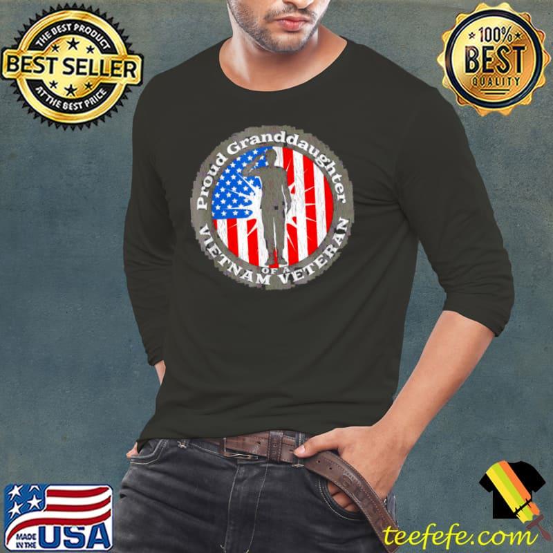 Premium Vintage US Flag Proud Granddaughter Veteran Vietnam Shirt Premium Vintage US Flag Proud Granddaughter Veteran Vietnam Shirt