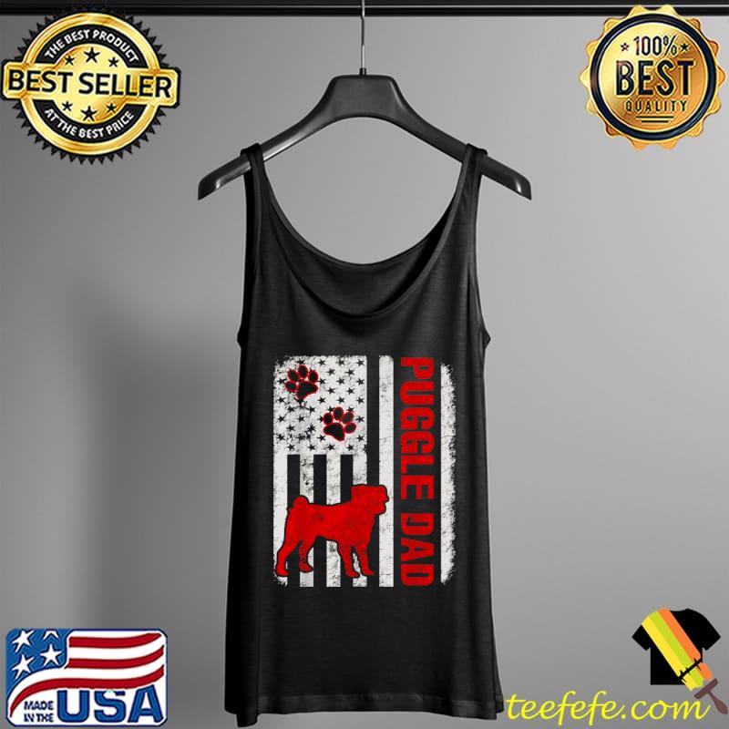 Puggle Dad American Flag Shirt Tank Top Puggle Dad American Flag Shirt Tank Top