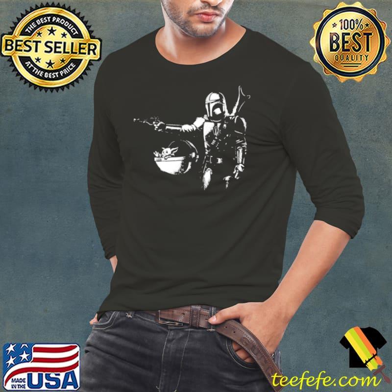 Pupl Mando Baby Yoda Star War Shirt Long Sleeve Tee Pupl Mando Baby Yoda Star War Shirt Long Sleeve Tee