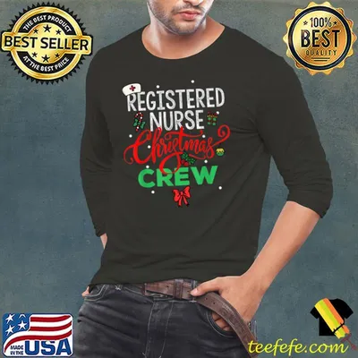Registered Nurse Christmas Crew Rn LPN Nursing Squad T Shirt