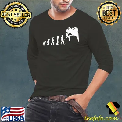 Rock Climbing Human Evolution Shirt