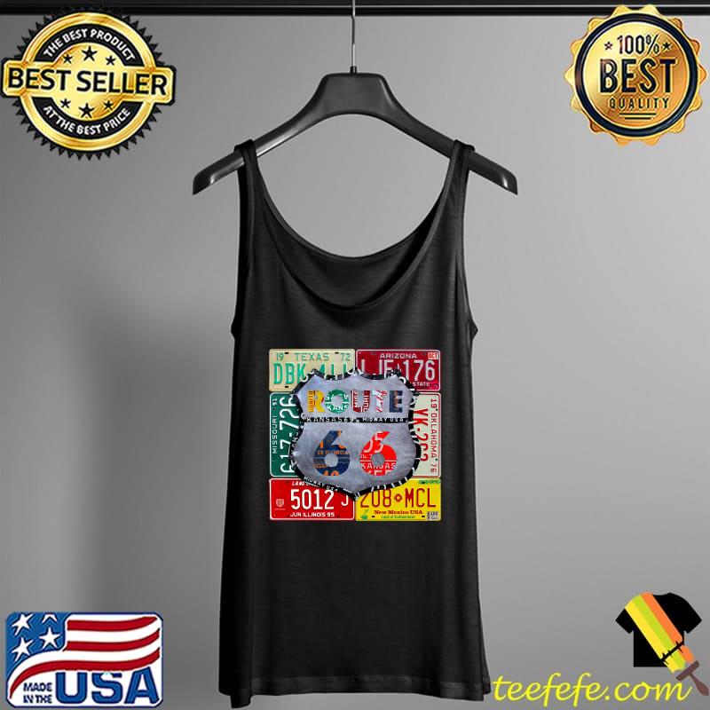 Route 66 Highway Road Sign License Plate New Mexico Jun Illinois 95 Shirt Tank Top Route 66 Highway Road Sign License Plate New Mexico Jun Illinois 95 Shirt Tank Top