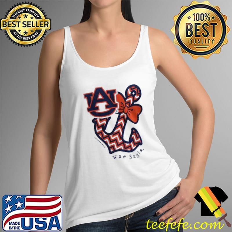 SALE AUBURN TIGERS WAR EAGLE ANCHOR BOW CHEVRON WHITE BRIGHT SHIRT Tank Top SALE AUBURN TIGERS WAR EAGLE ANCHOR BOW CHEVRON WHITE BRIGHT SHIRT Tank Top