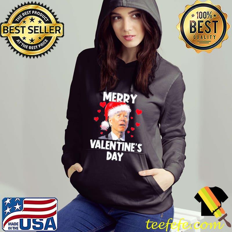 Santa Biden Merry Valentine’s Day Snow Christmas Pajamas T-Shirt