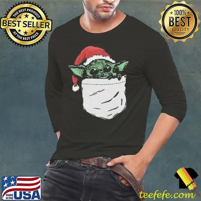 Santa Yoda pocket christmas shirt