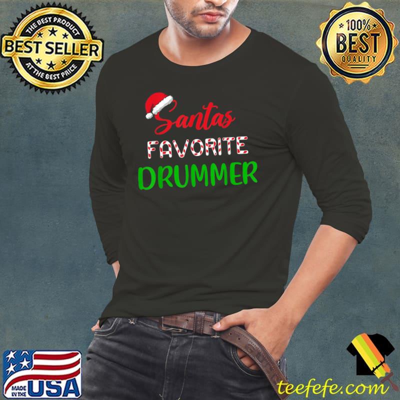 Santa’s Favorite Drummer Pajama Christmas Xmas T-Shirt Santa’s Favorite Drummer Pajama Christmas Xmas T-Shirt
