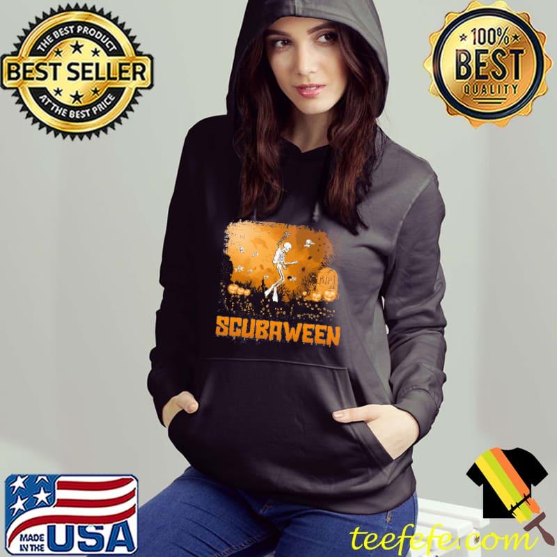 Scubaween Skeleton Halloween Shirt Hoodie Scubaween Skeleton Halloween Shirt Hoodie