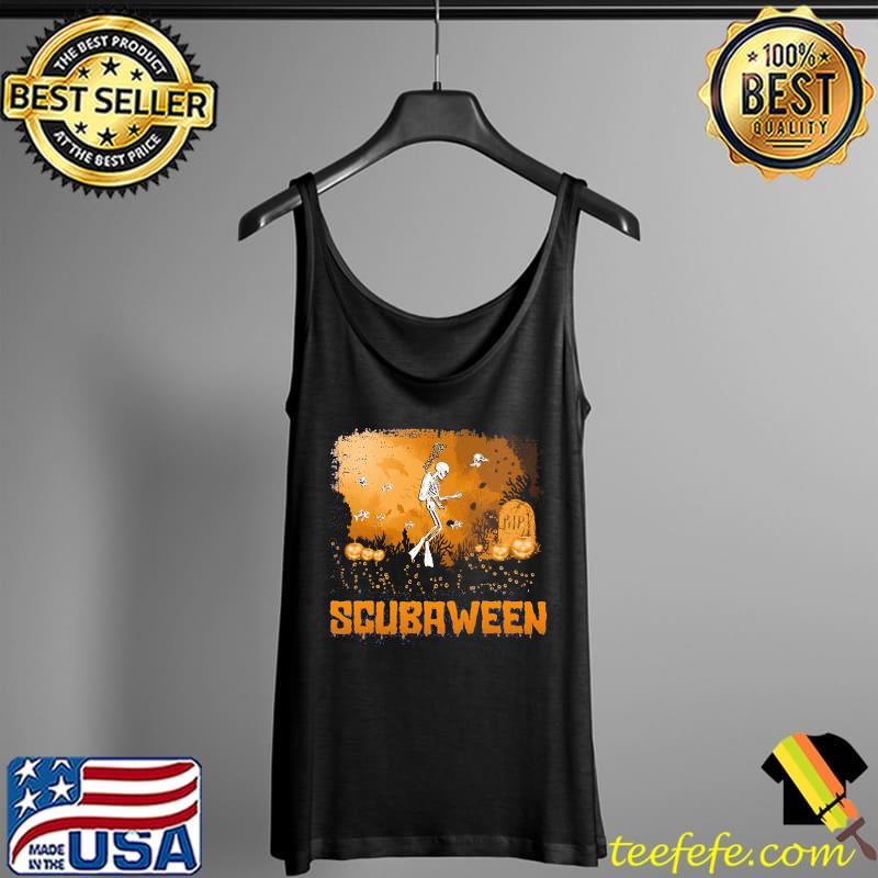 Scubaween Skeleton Halloween Shirt Tank Top Scubaween Skeleton Halloween Shirt Tank Top