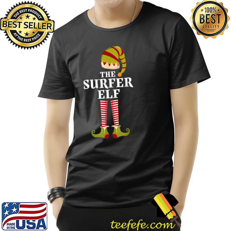 Surfer Elf Family Matching Group Christmas Party Pajama T Shirt Unisex Surfer Elf Family Matching Group Christmas Party Pajama T Shirt Unisex