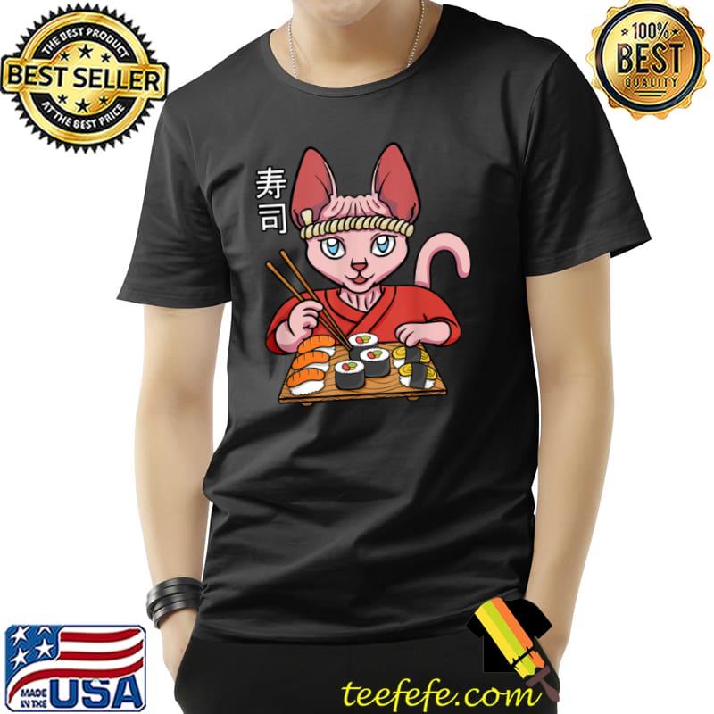 Sushi Chef Cook Kitchen Itamae Japanese Sphynx Cat Kitten T Shirt Unisex Sushi Chef Cook Kitchen Itamae Japanese Sphynx Cat Kitten T Shirt Unisex
