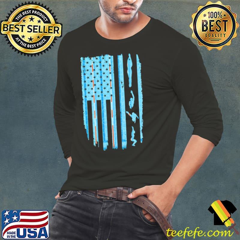 Swimming Proud American Swimmers Usa Flag shirt