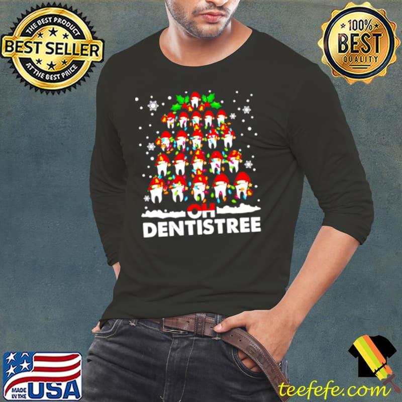 Teeths Christmas tree oh dentistree Long Sleeve Tee Teeths Christmas tree oh dentistree Long Sleeve Tee