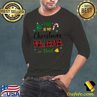 This Is My Christmas Pajama Xmas Tree Red Plaid Christmas T Shirt